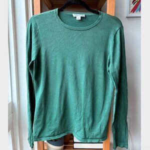 Green Silk Pendleton Pullover Long Sleeve - Size S